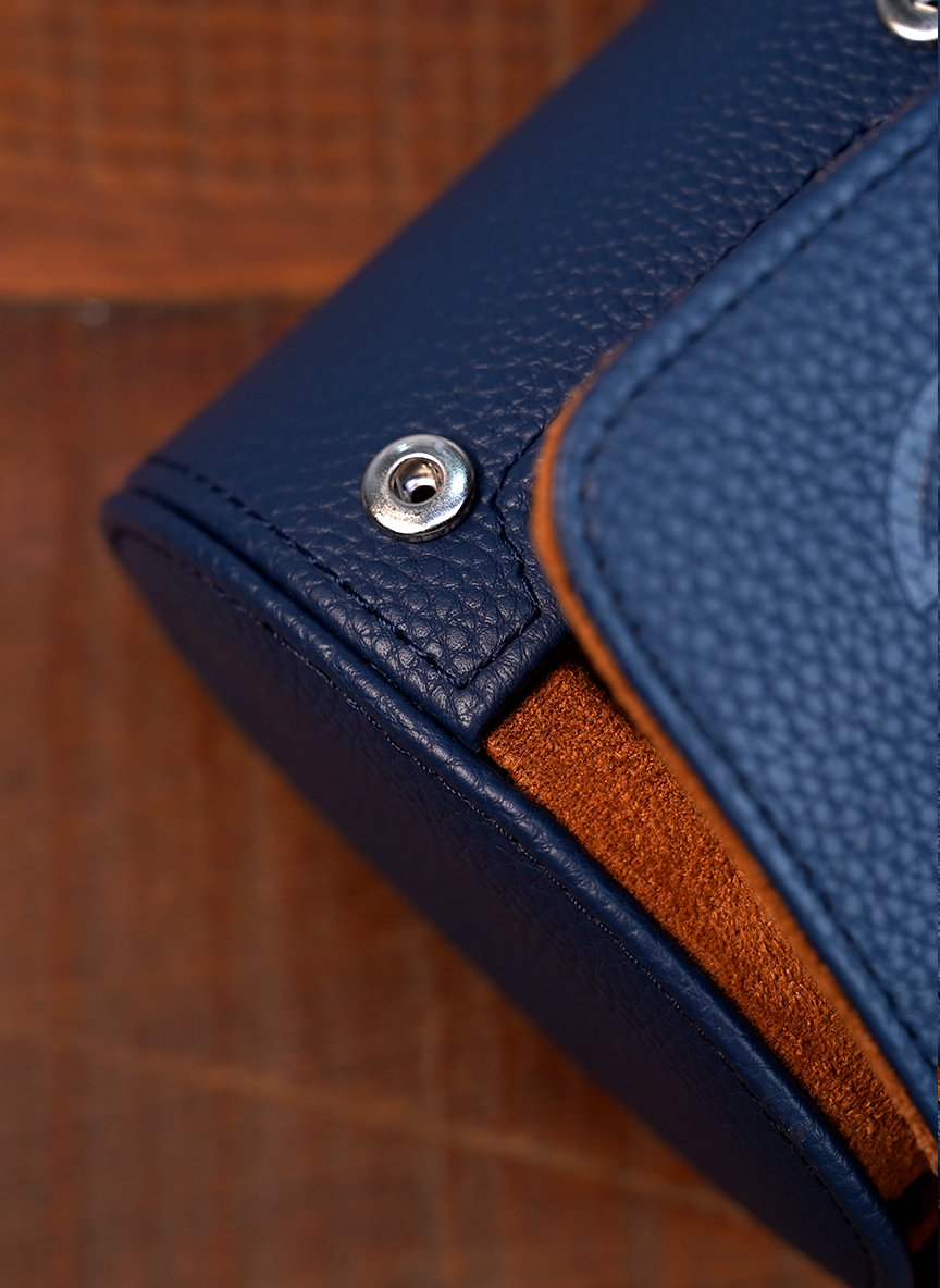 Estuche de reloj azul – Dos relojes