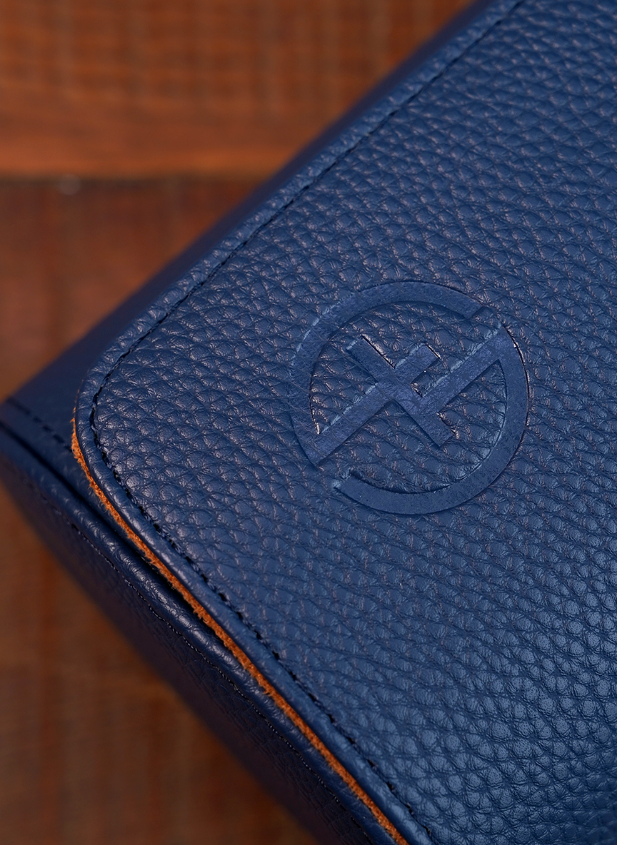 Estuche de reloj azul: tres relojes