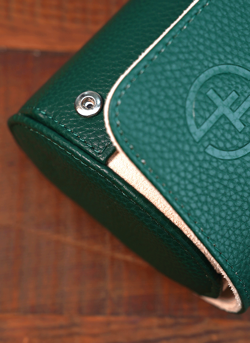 Astuccio verde per orologi – Tre orologi