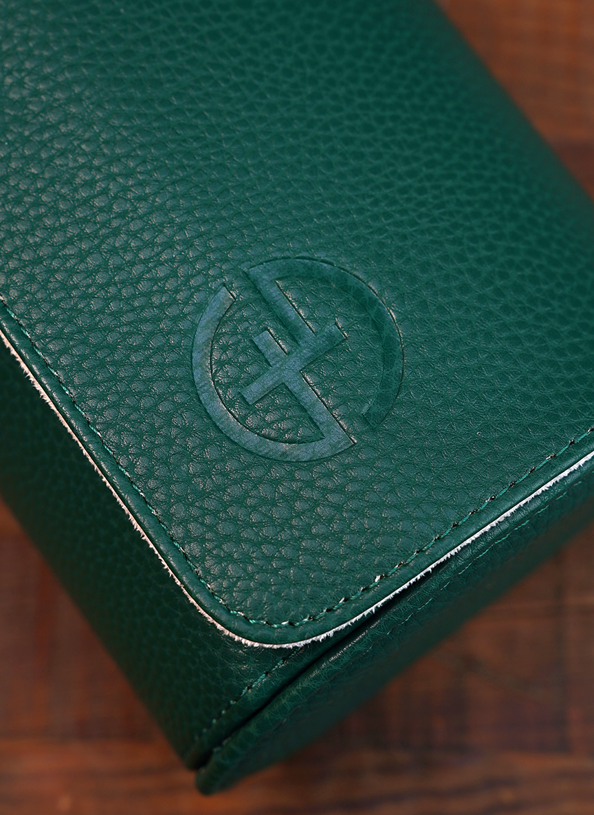 Astuccio verde per orologi – Tre orologi