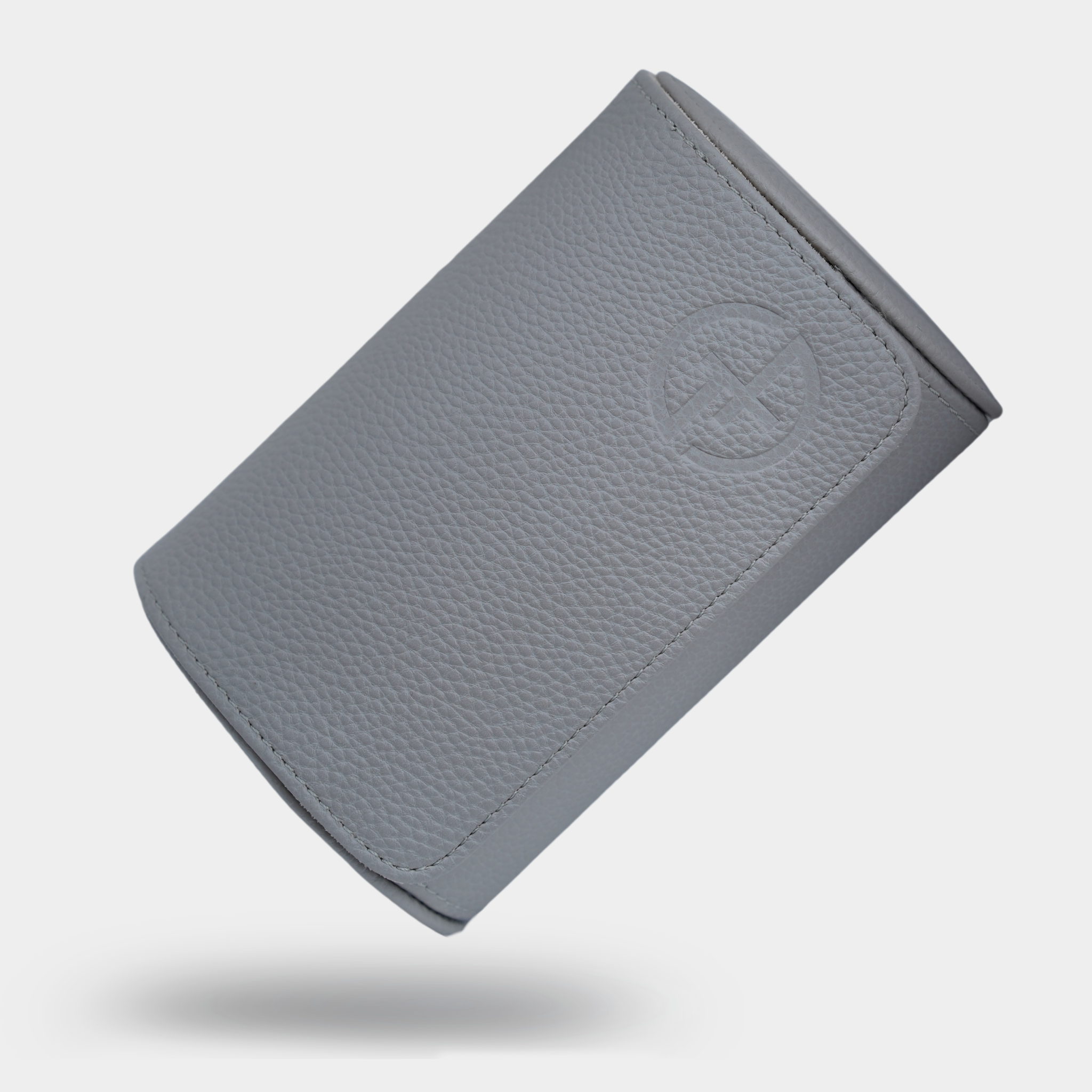 Estuche gris para relojes: dos relojes