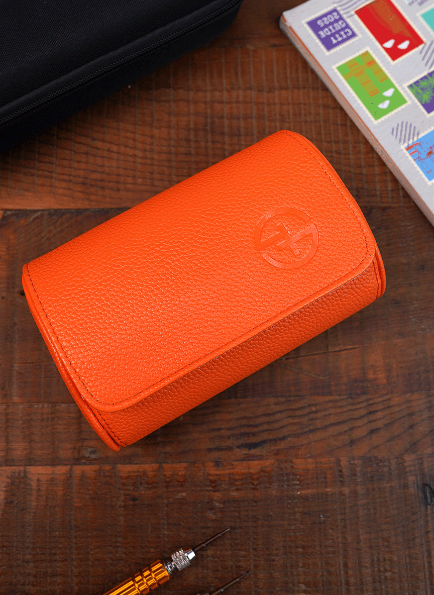 Estuche para relojes naranja - Dos relojes