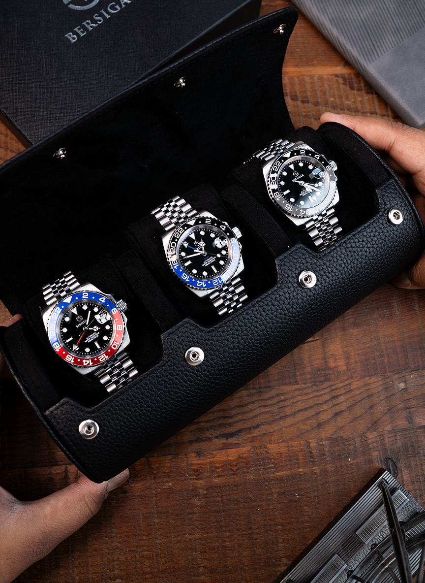 Black Watch Roll – Three Watches