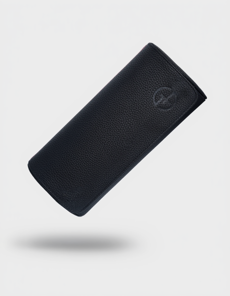 Estuche de reloj negro: tres relojes