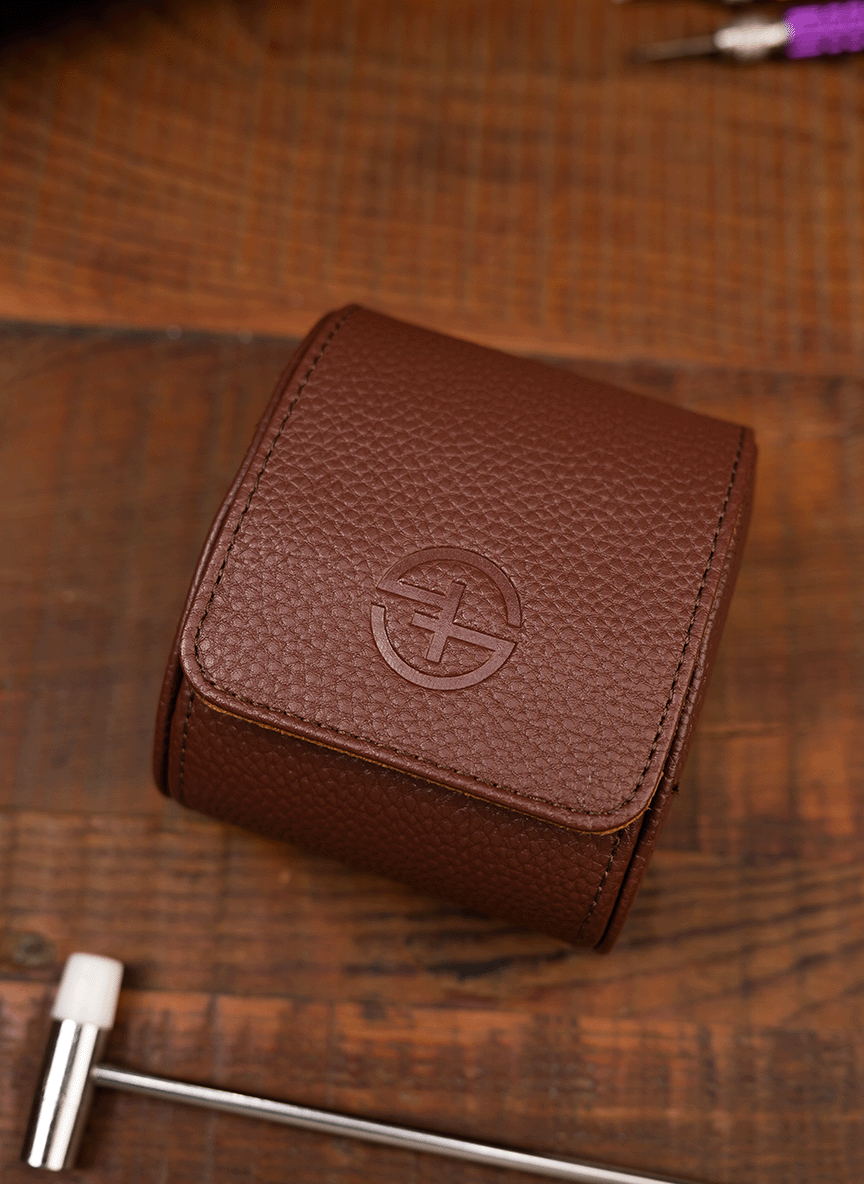 Estuche para relojes marrón – Un reloj