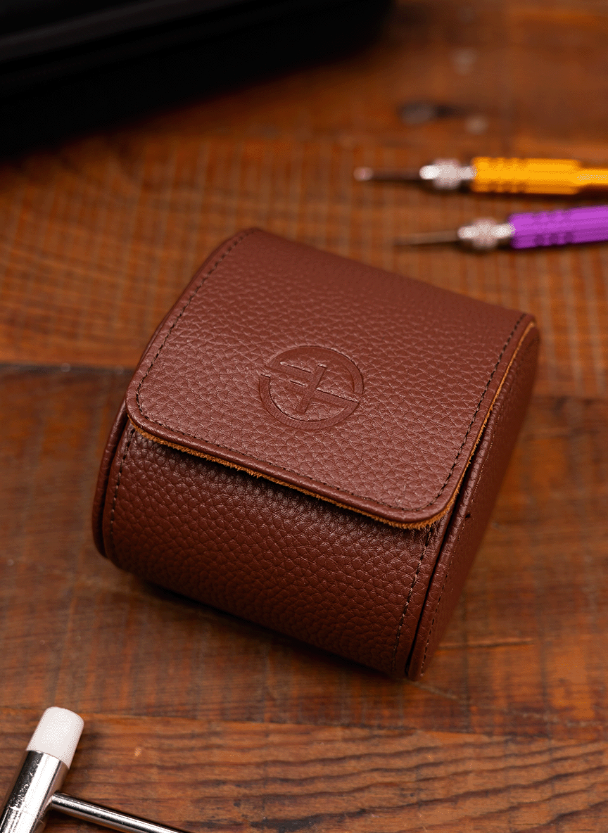 Estuche para relojes marrón – Un reloj