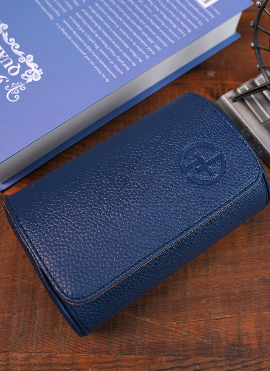 Astuccio blu per orologi – Due orologi