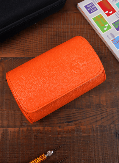 Orange Watch Roll - Two Watches