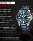 BERSIGAR TIMECRAFT 1668 BLACK STRAP - watches